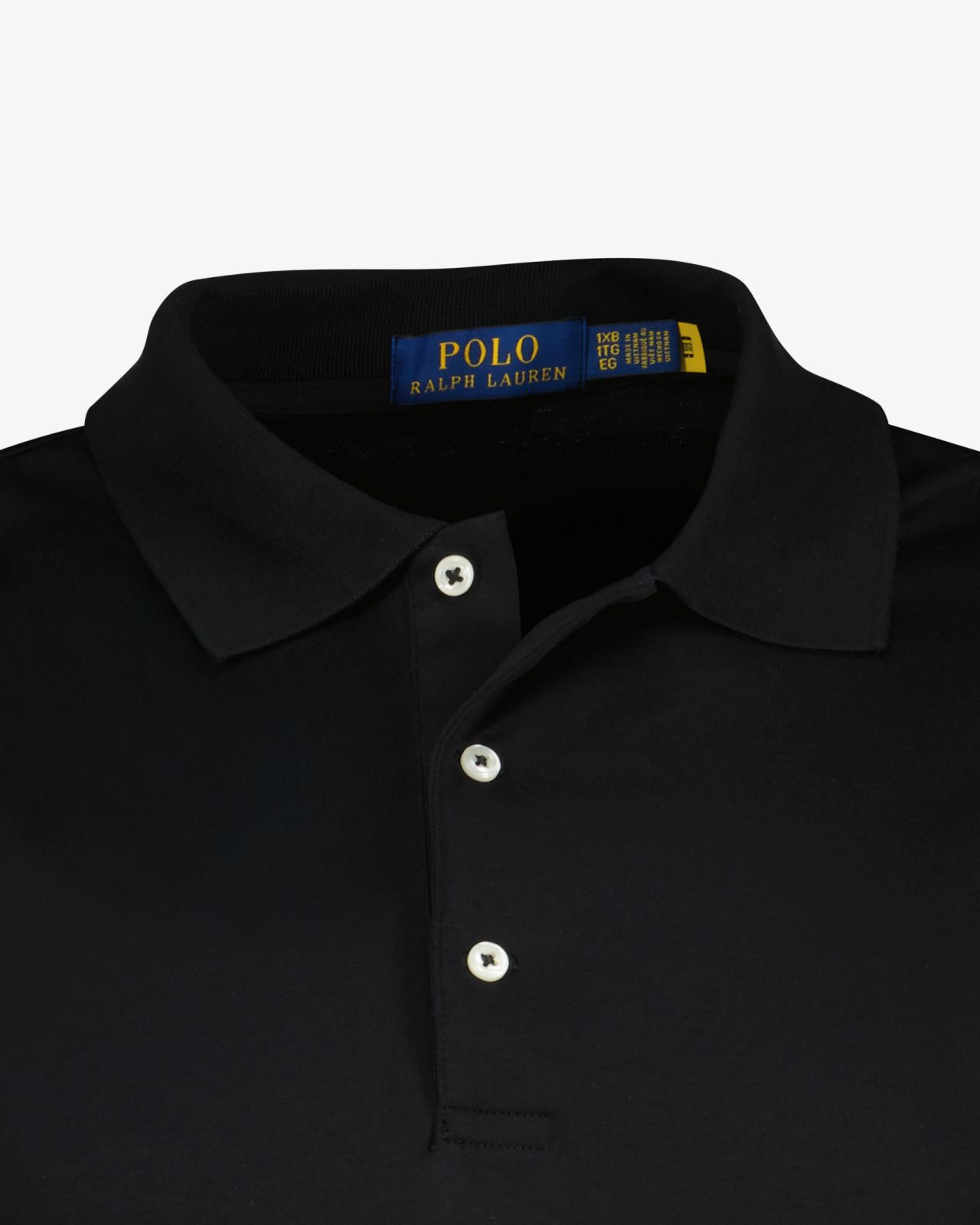 Polo interlock grande taille noir