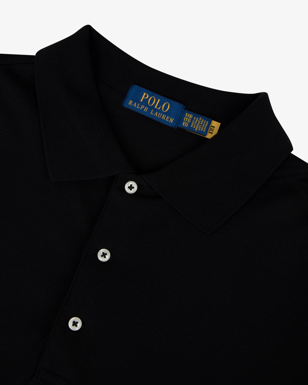 Polo interlock grande taille noir