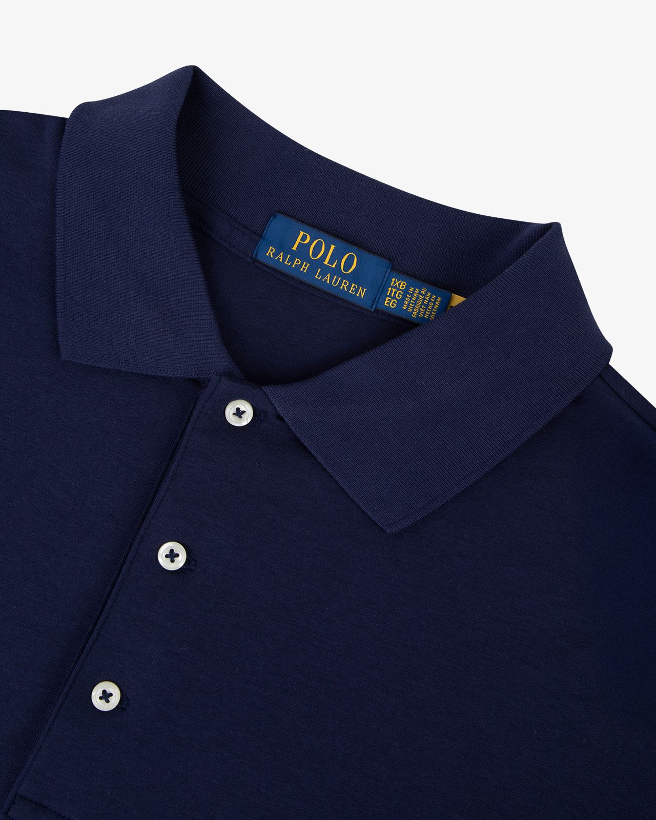 Polo interlock grande taille bleu marine