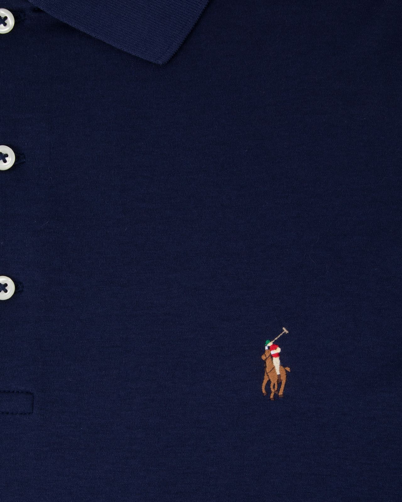 Polo interlock grande taille bleu marine