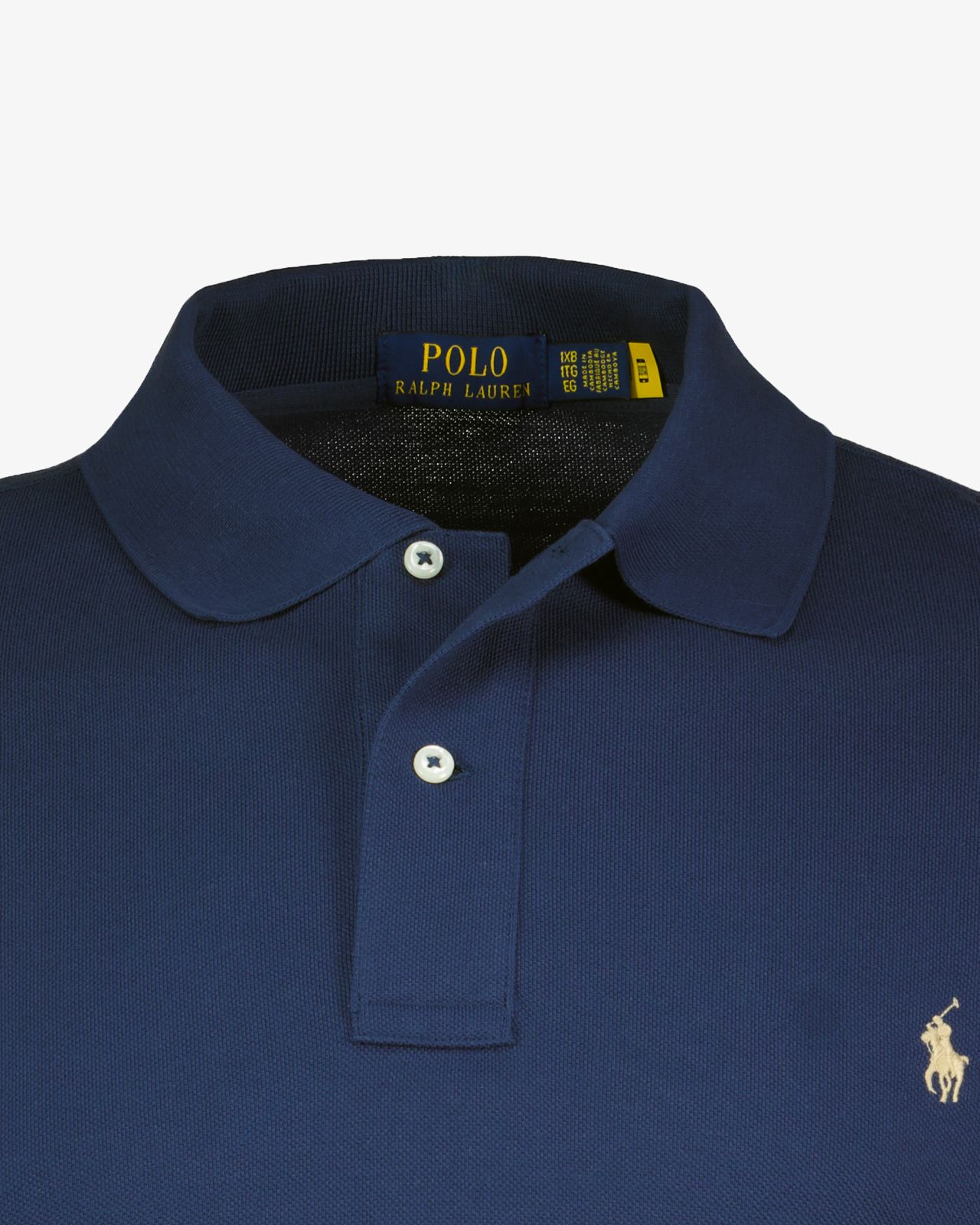 Polo piqué grande taille bleu marine