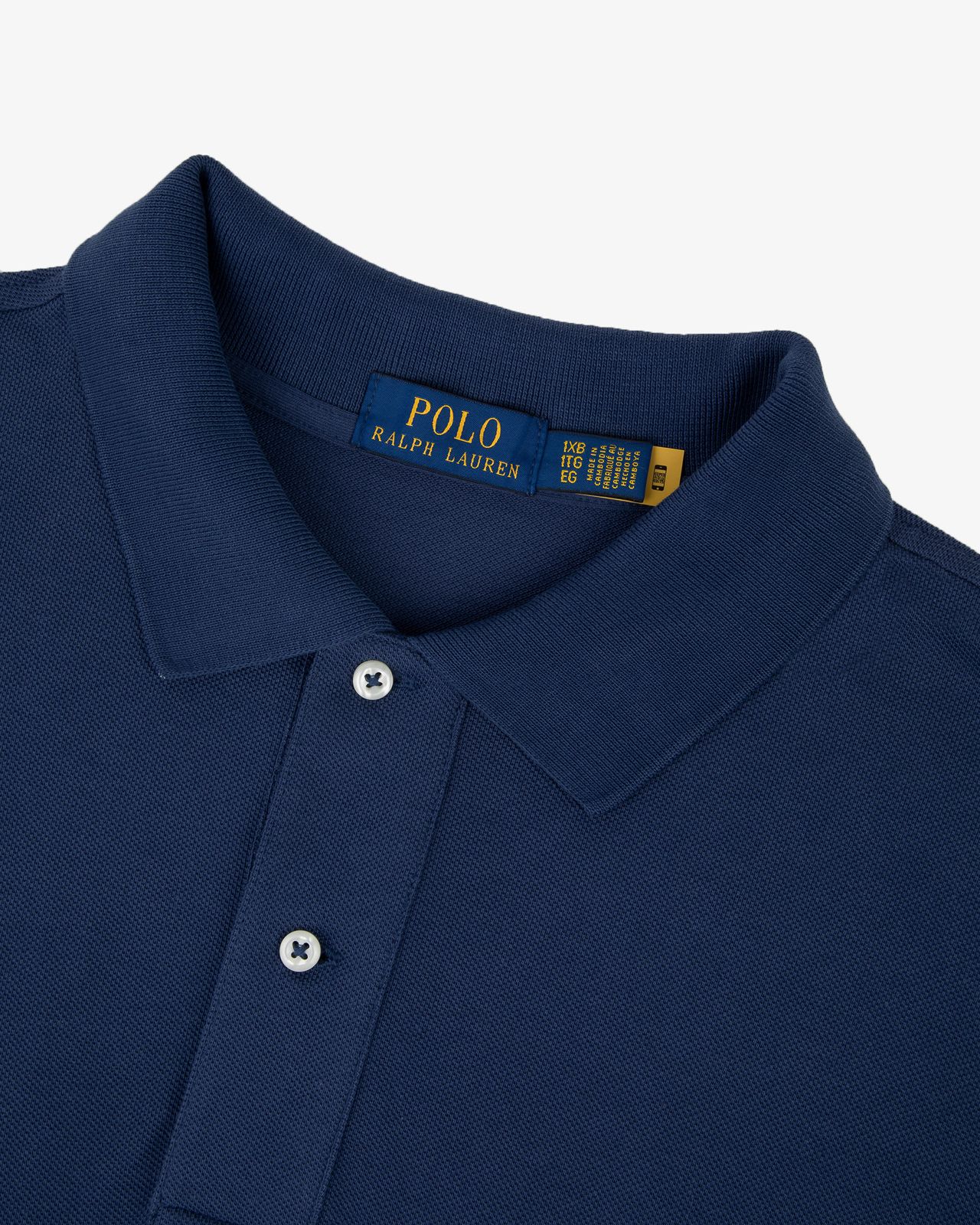 Polo piqué grande taille bleu marine