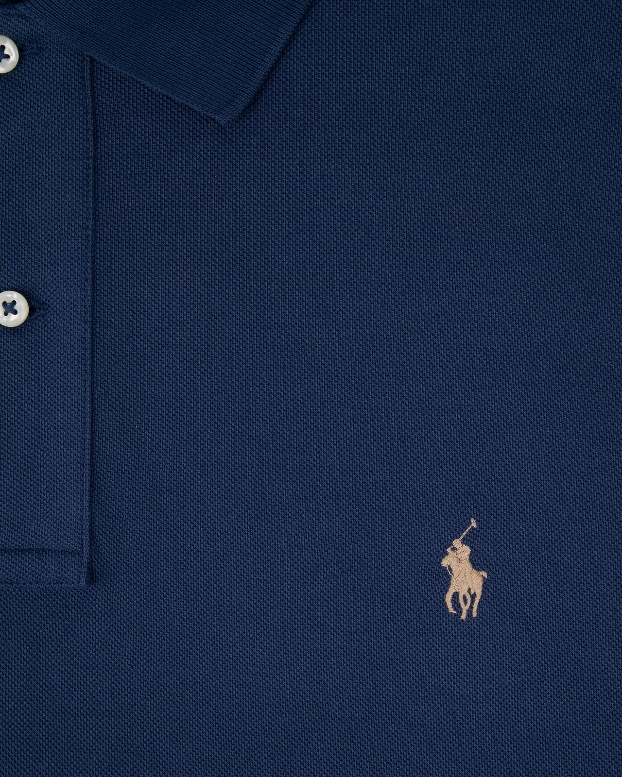 Polo piqué grande taille bleu marine