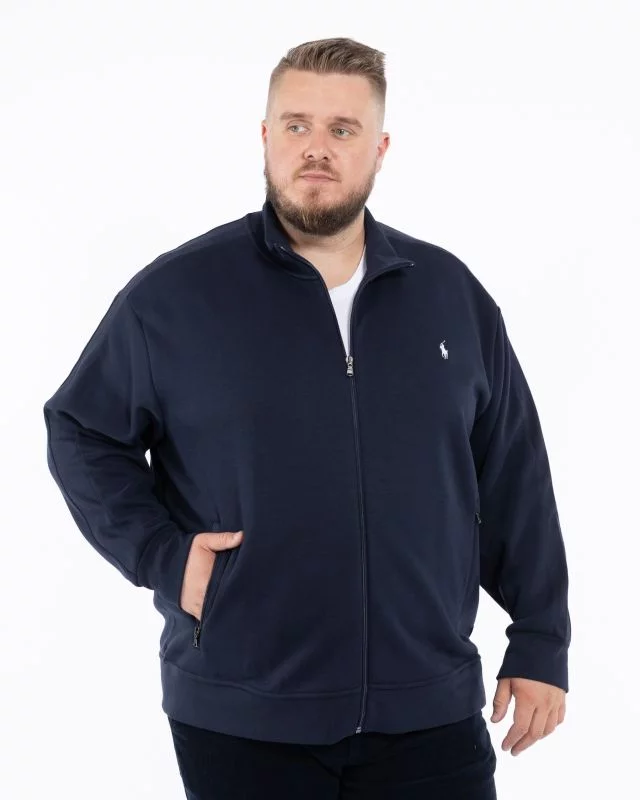 Sweat piqué grande taille bleu marine