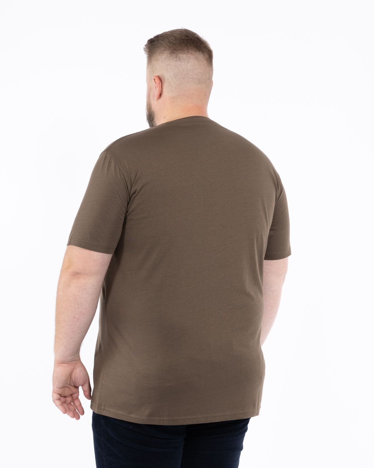 T-shirt grande taille marron