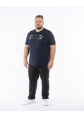 T-shirt imprimé grande taille bleu marine