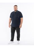 Polo piqué grande taille bleu marine