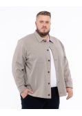 Surchemise en flanelle grande taille beige