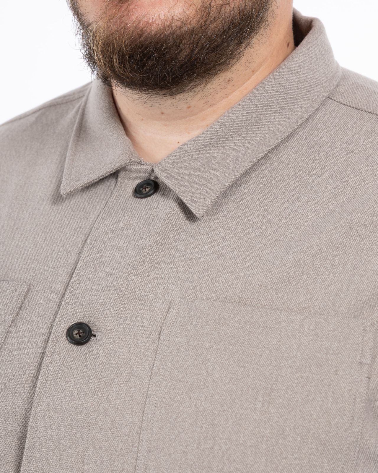 Surchemise en flanelle grande taille beige