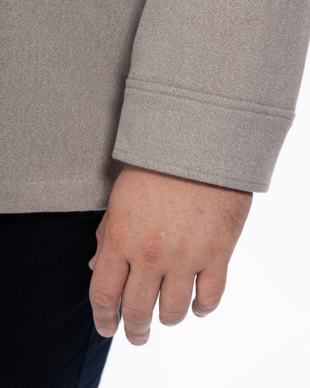 Surchemise en flanelle grande taille beige