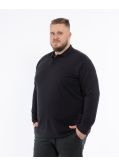 Polo manches longues grande taille noir