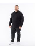 Polo manches longues grande taille noir