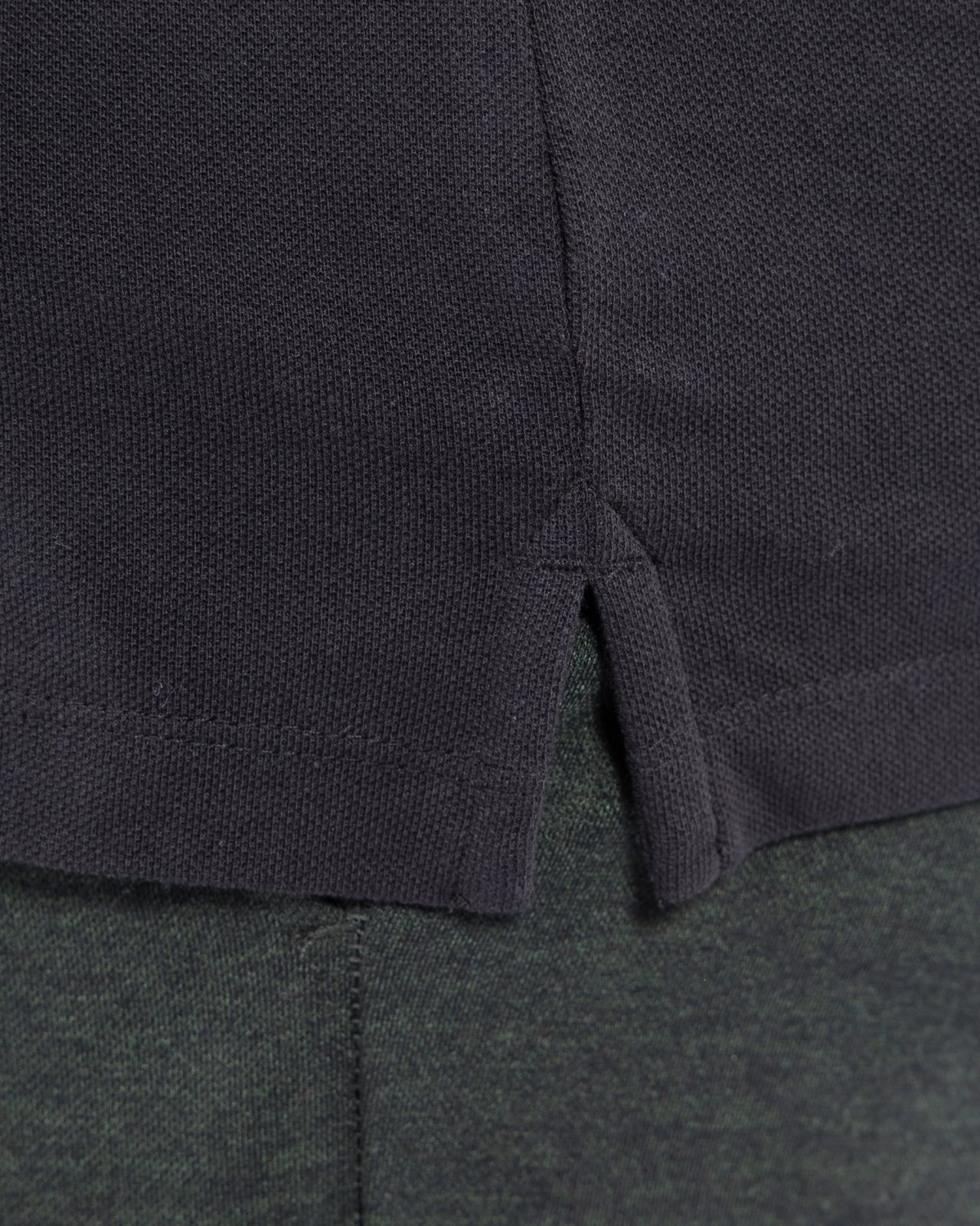 Polo manches longues grande taille noir