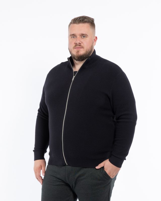 Gilet zippé grande taille noir