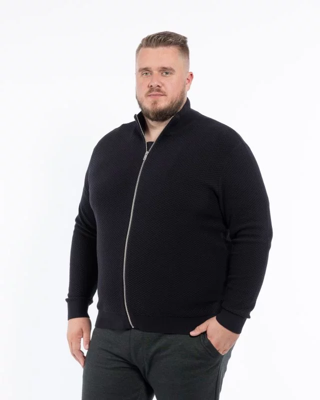 Gilet zippé grande taille noir