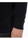 Pull col polo grande taille noir