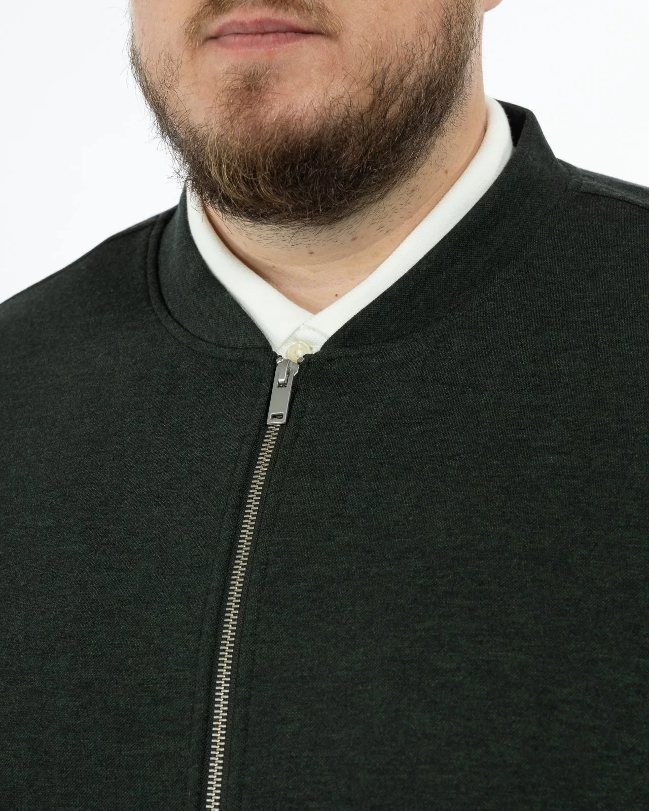 Blouson grande taille vert foncé