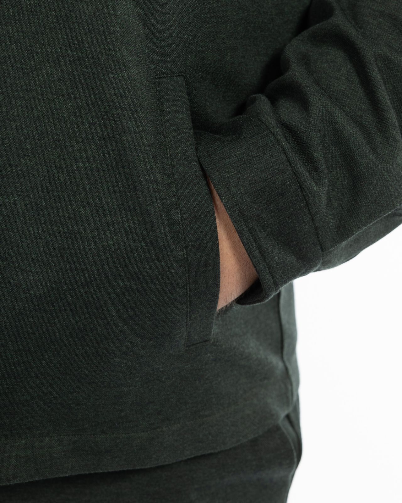 Blouson grande taille vert foncé