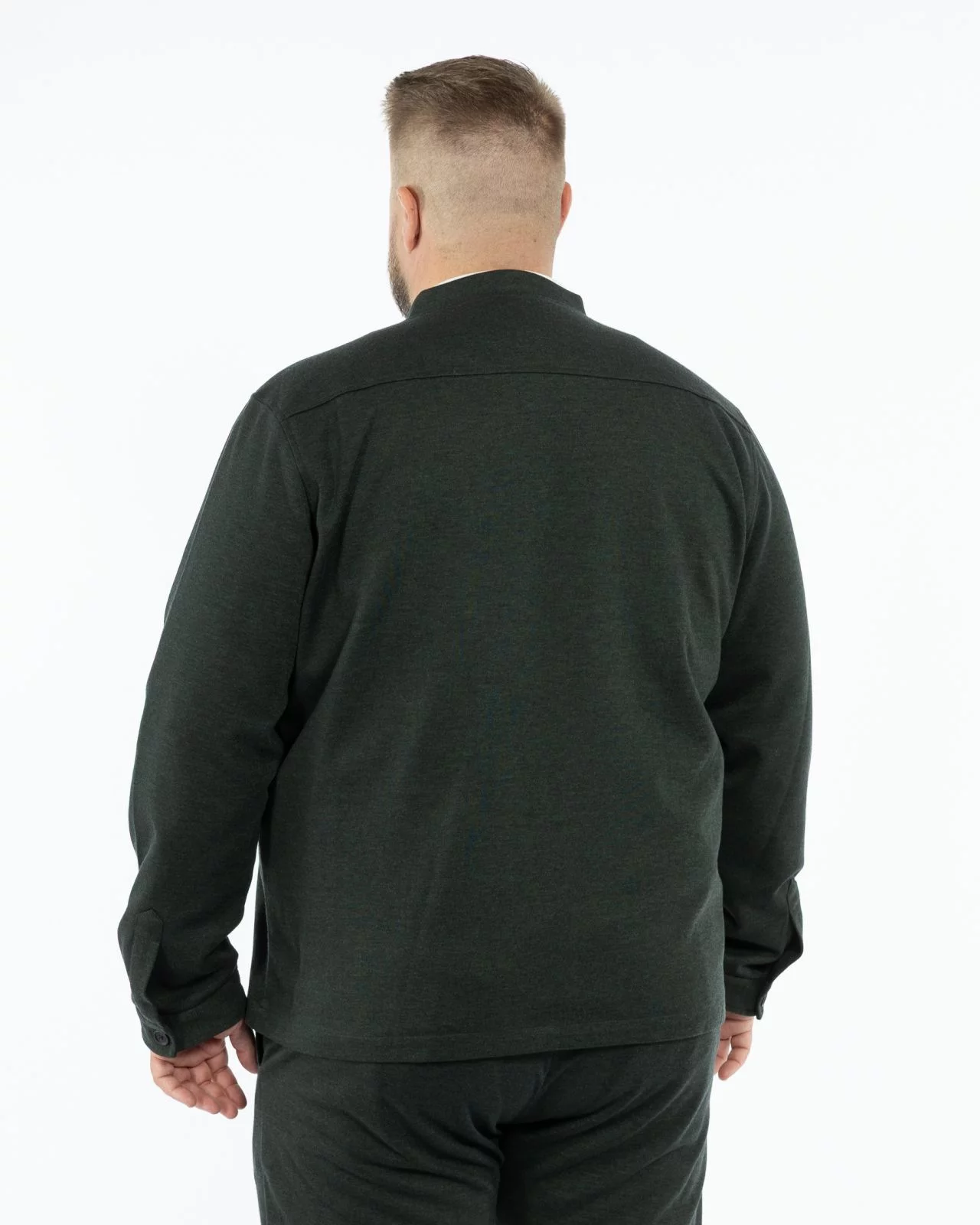 Blouson grande taille vert foncé
