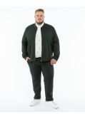 Blouson grande taille vert foncé