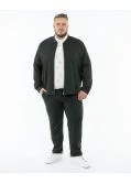 Blouson grande taille vert foncé