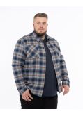 Surchemise en flanelle grande taille bleu marine