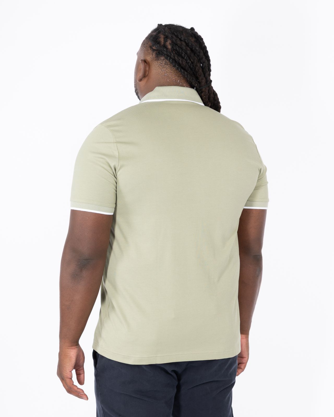 Polo piqué grande taille vert kaki