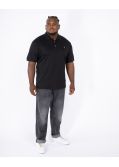 Polo interlock grande taille noir