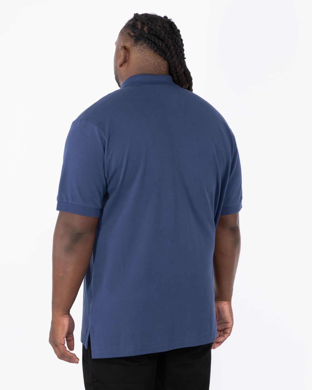Polo piqué grande taille bleu marine