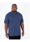 Polo piqué grande taille bleu marine