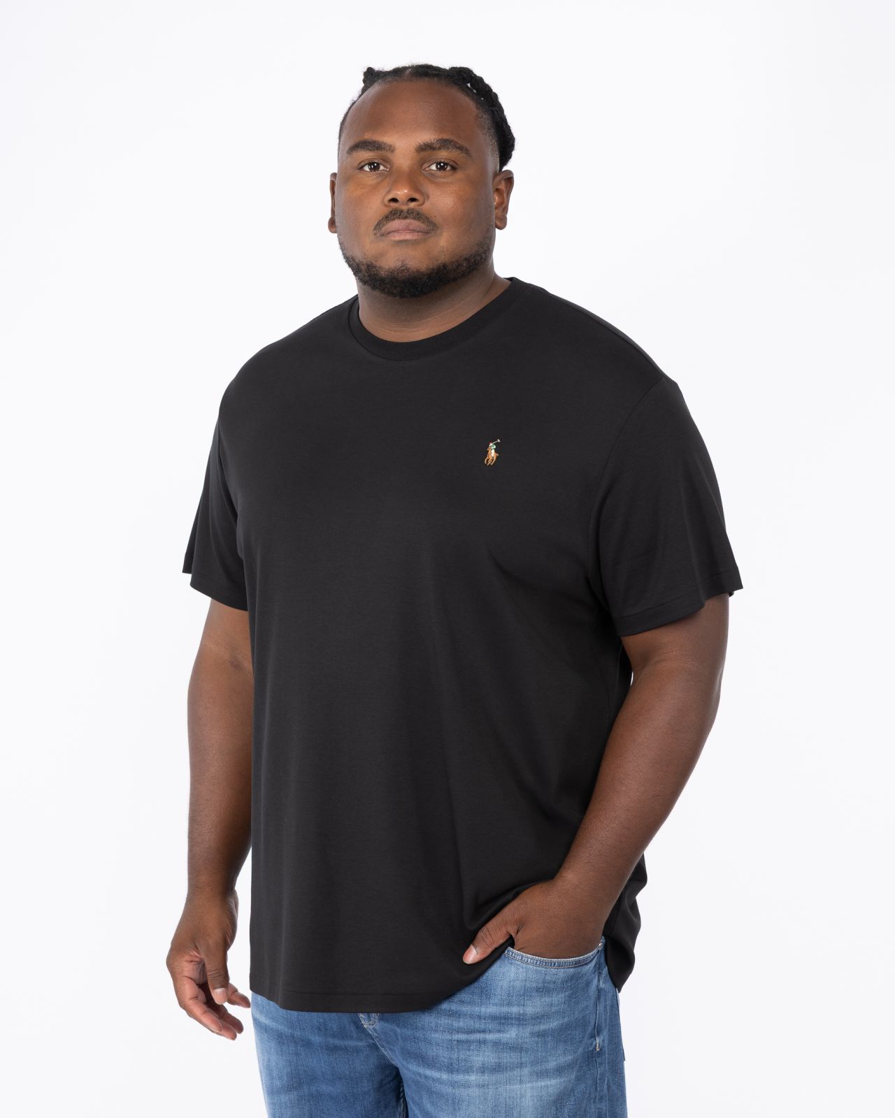 T-shirt interlock grande taille noir