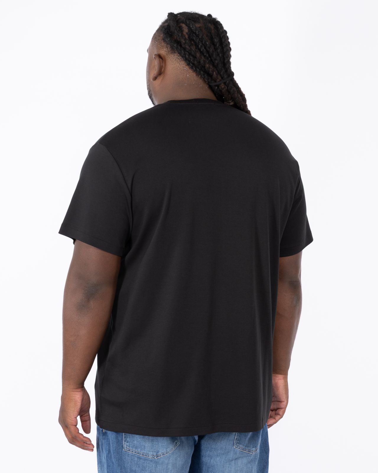 T-shirt interlock grande taille noir