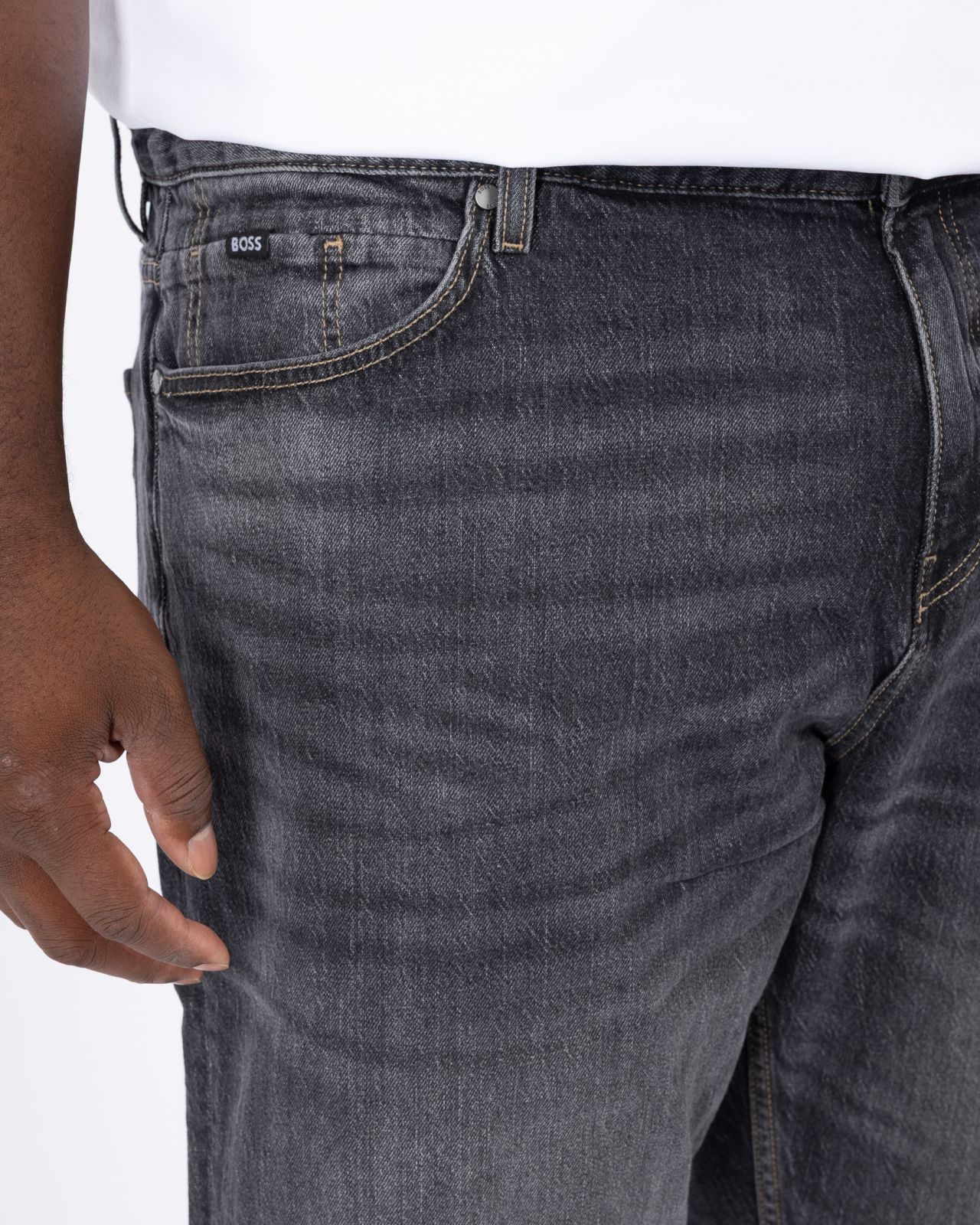 Jeans 5 poches grande taille anthracite