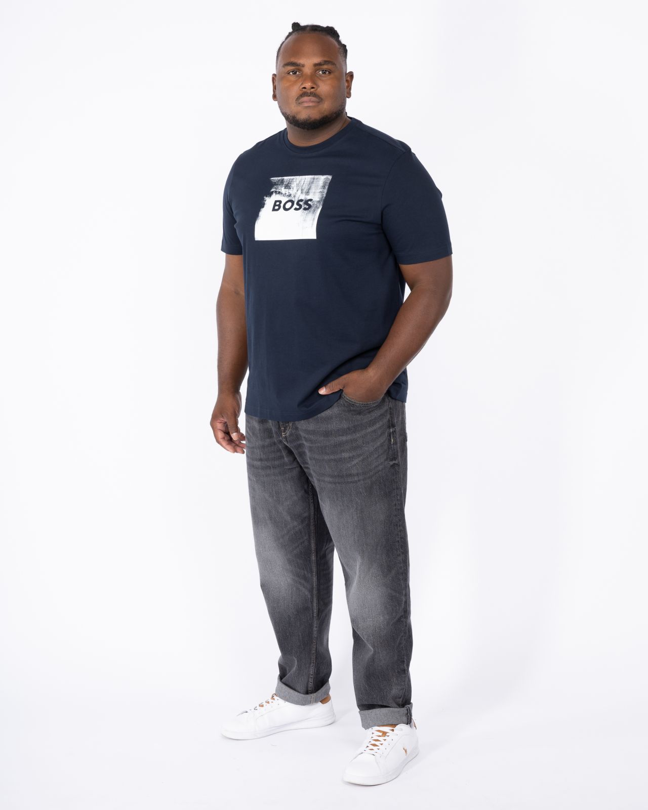 T-shirt grande taille bleu marine