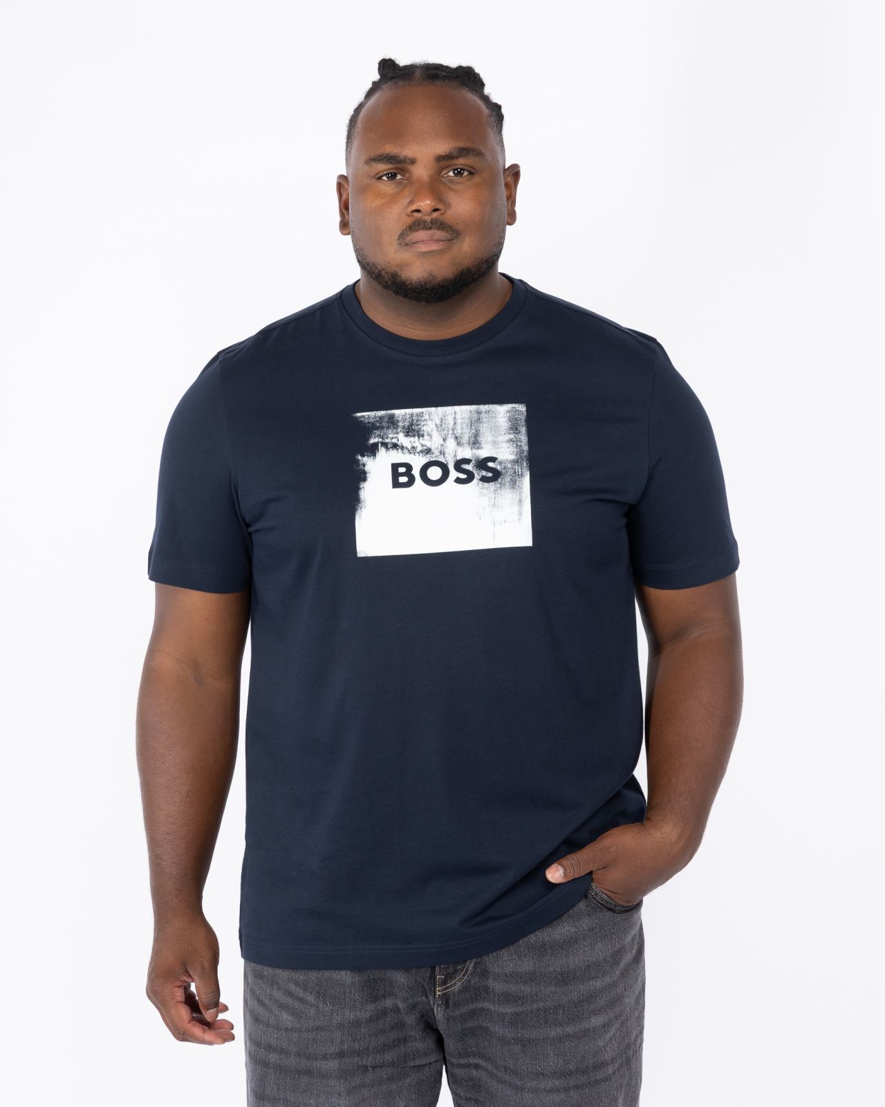 T-shirt grande taille bleu marine