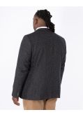 Veste aspect tweed grande taille bleu marine