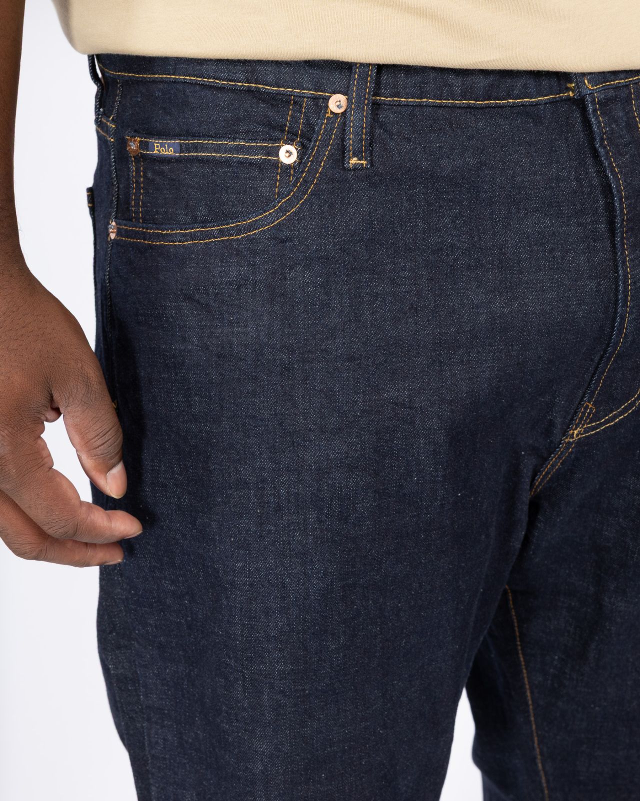 Jeans délavé stretch grande taille bleu marine