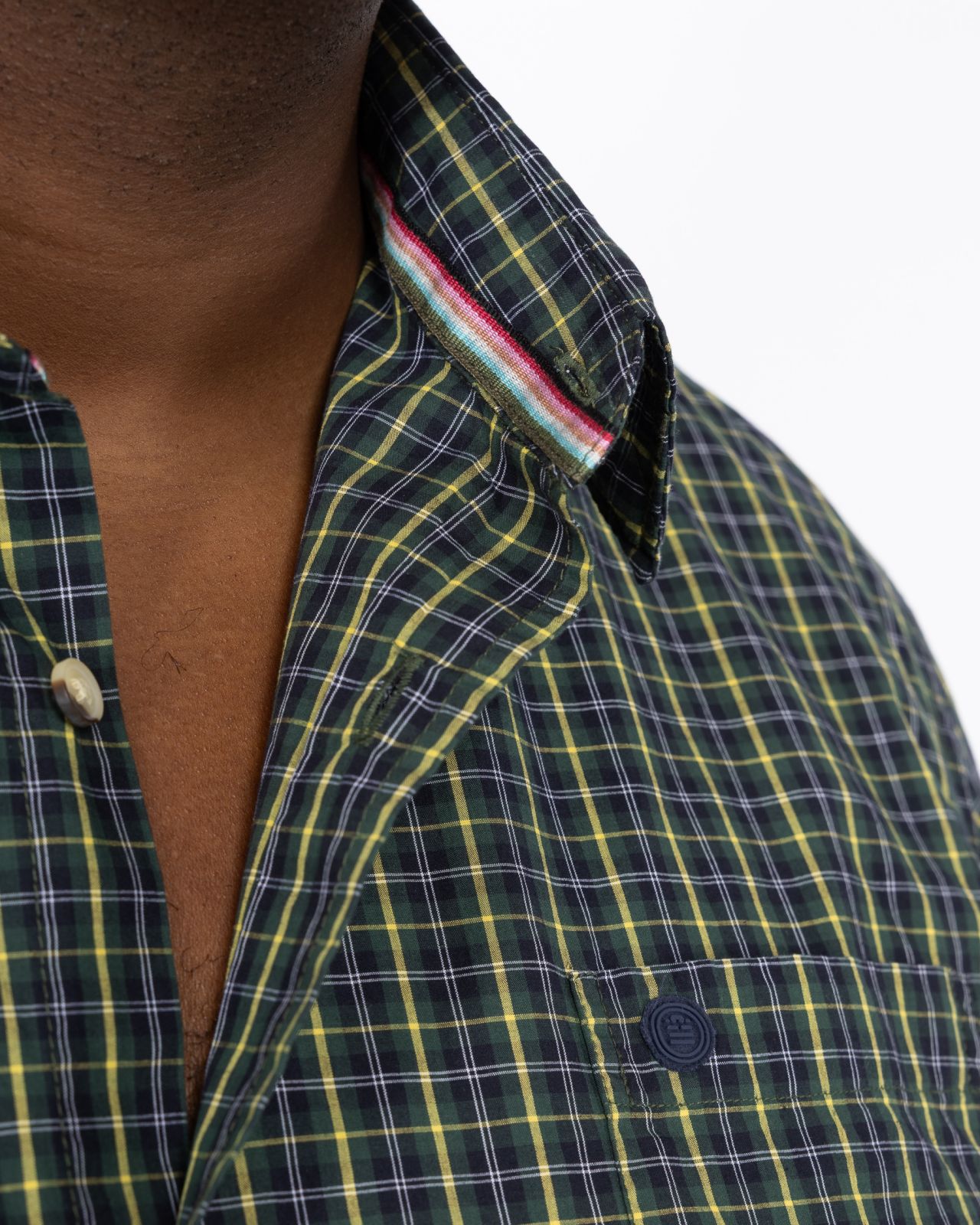 Chemise à carreaux grande taille verte