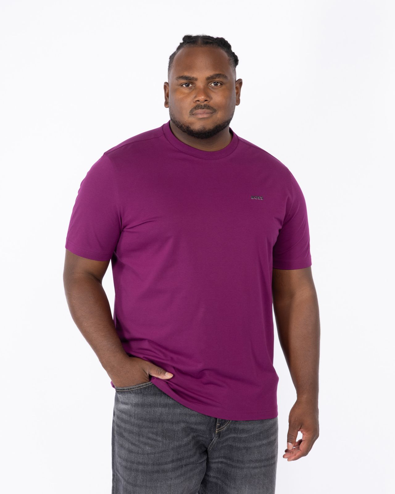 T-shirt grande taille bordeaux