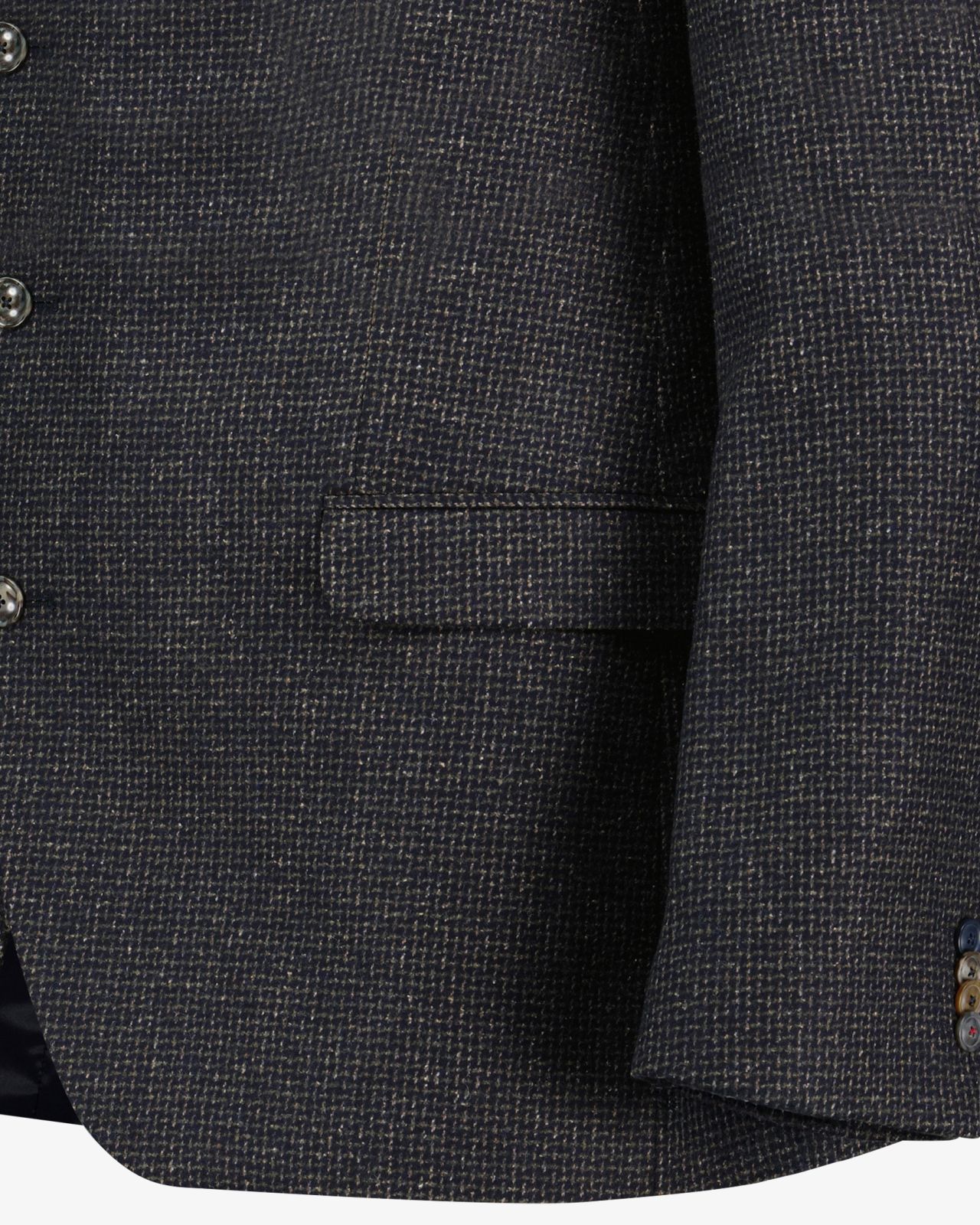 Veste aspect tweed grande taille bleu marine
