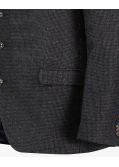 Veste aspect tweed grande taille bleu marine