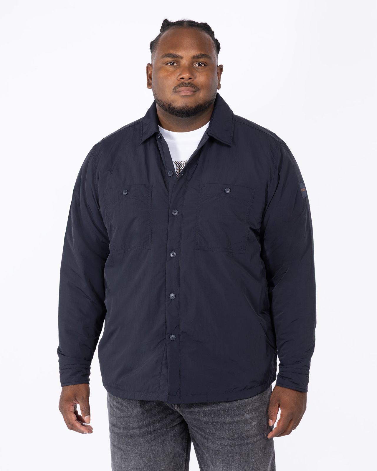 Surchemise grande taille bleu marine