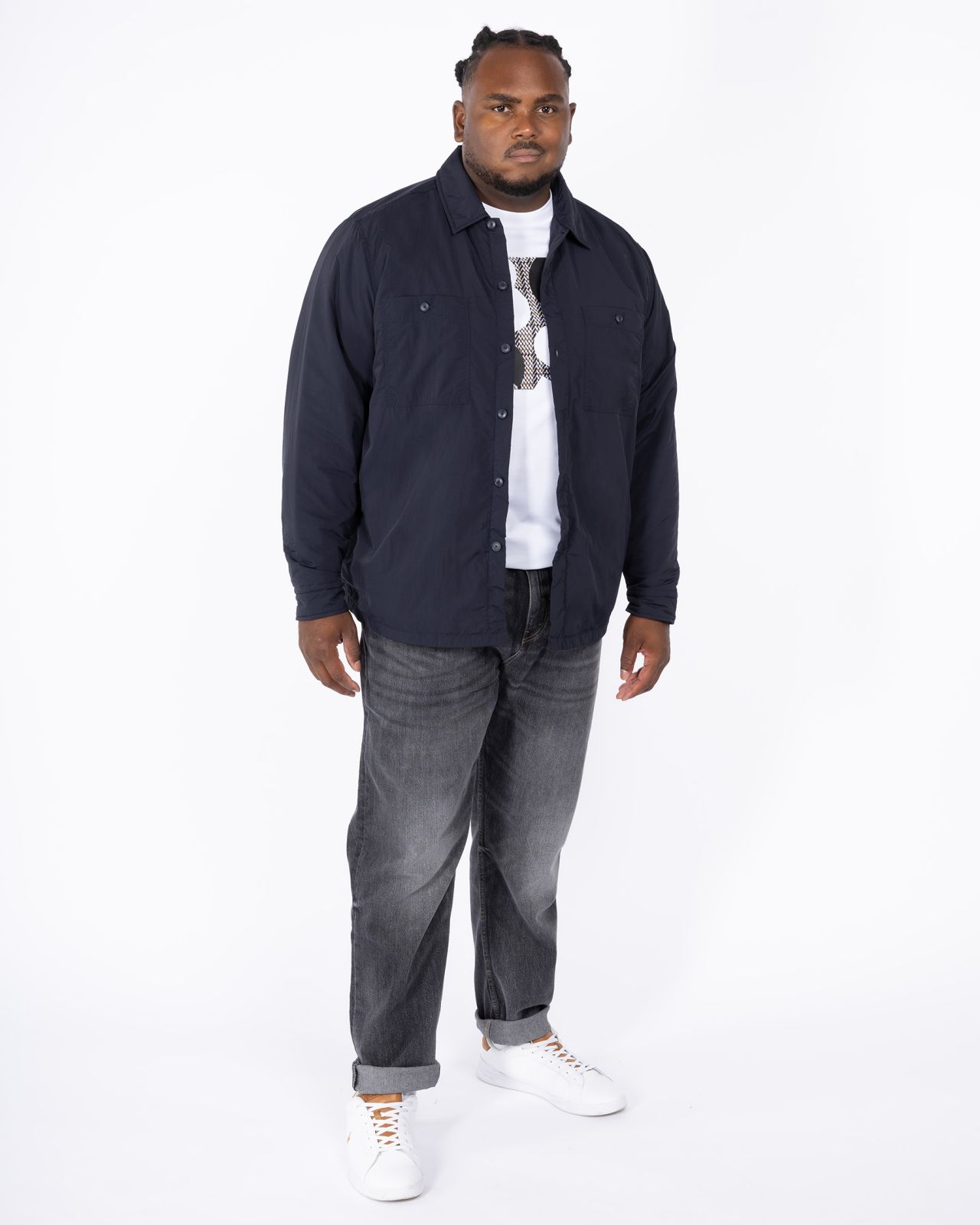 Surchemise grande taille bleu marine