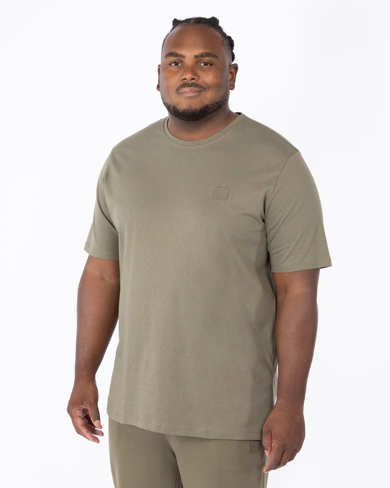 T-shirt jersey grande taille vert kaki