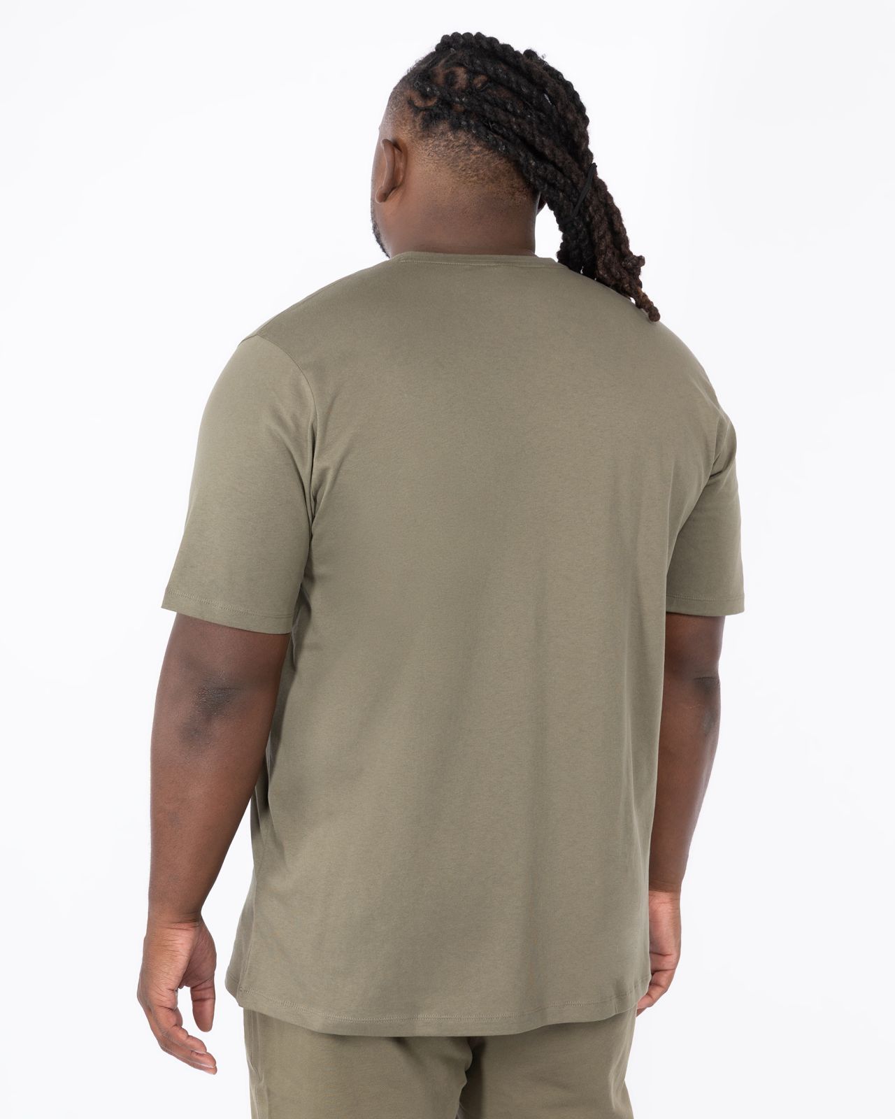 T-shirt jersey grande taille vert kaki