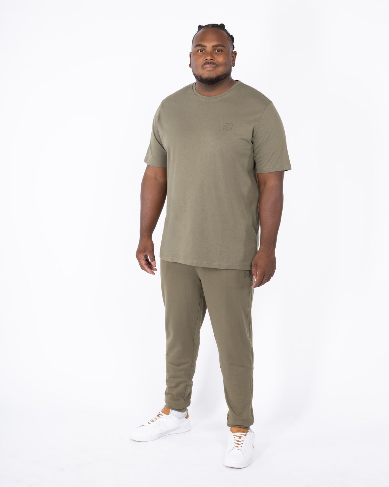 T-shirt jersey grande taille vert kaki