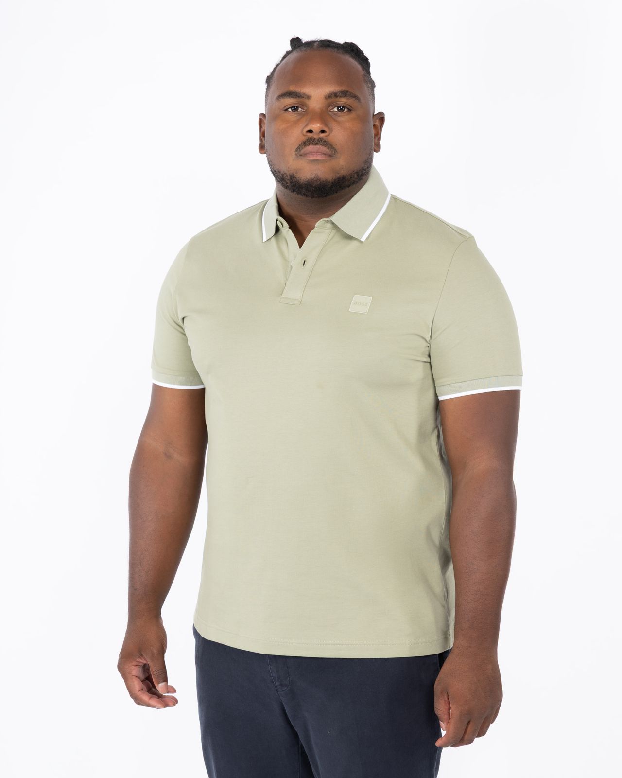 Polo piqué grande taille vert kaki