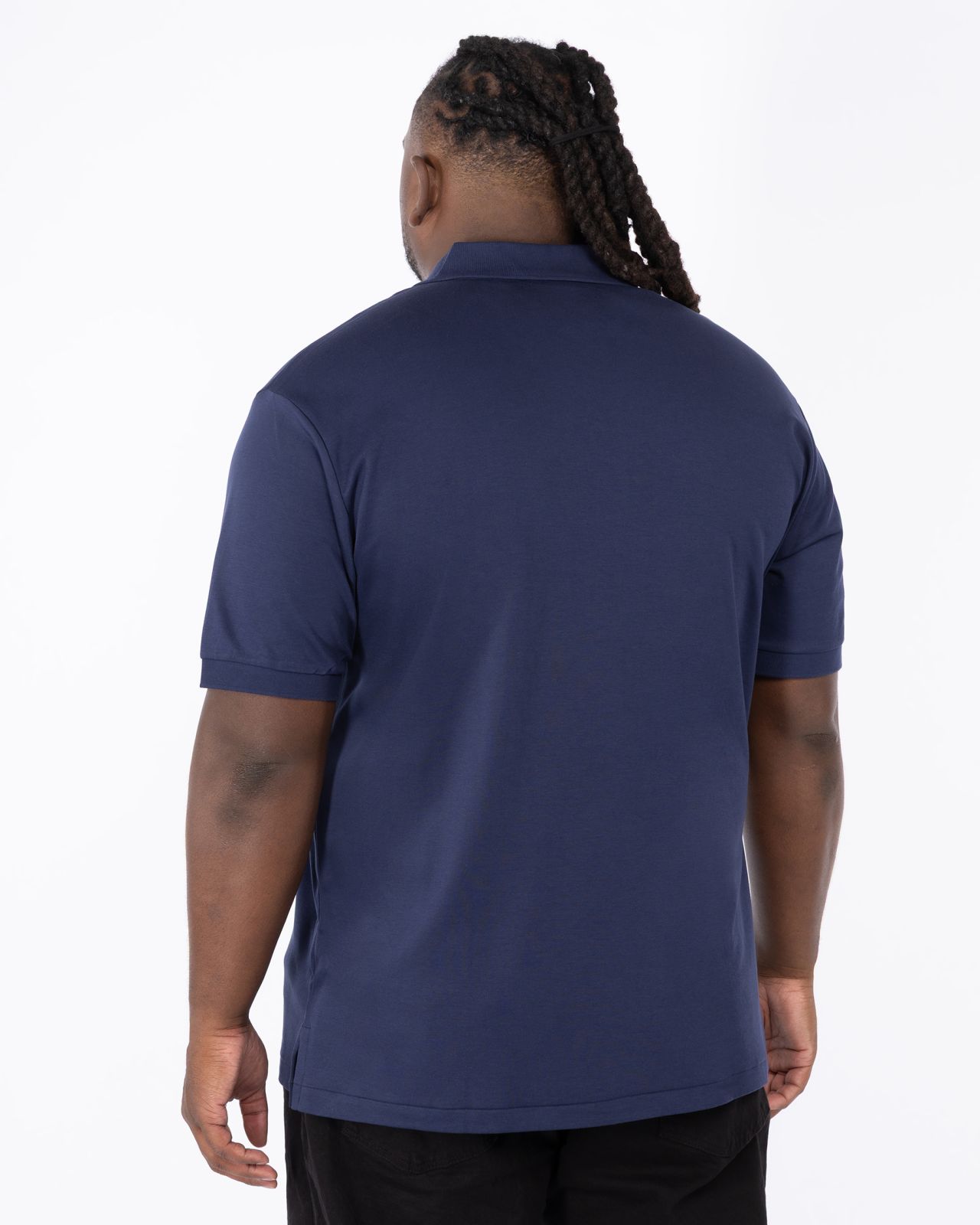 Polo interlock grande taille bleu marine