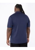 Polo interlock grande taille bleu marine