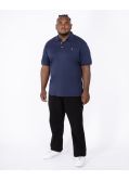 Polo interlock grande taille bleu marine